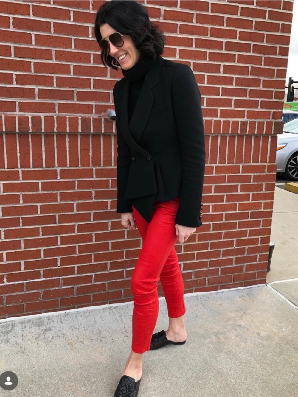 Zadig & Voltaire Phlame Cuir Froissé Red Leather Pants